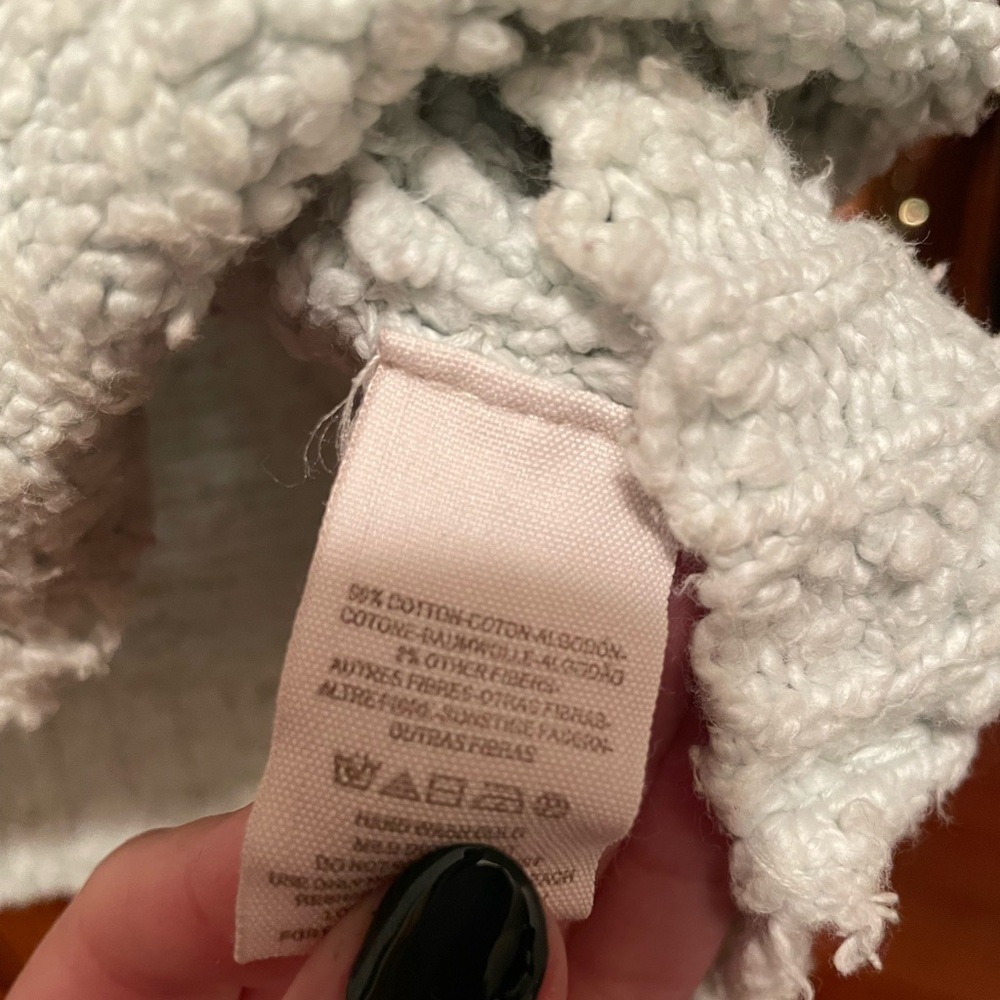 Free People Songbird Boucle Knit Sweater, Mint Green, Size XS - Picture 5 of 5